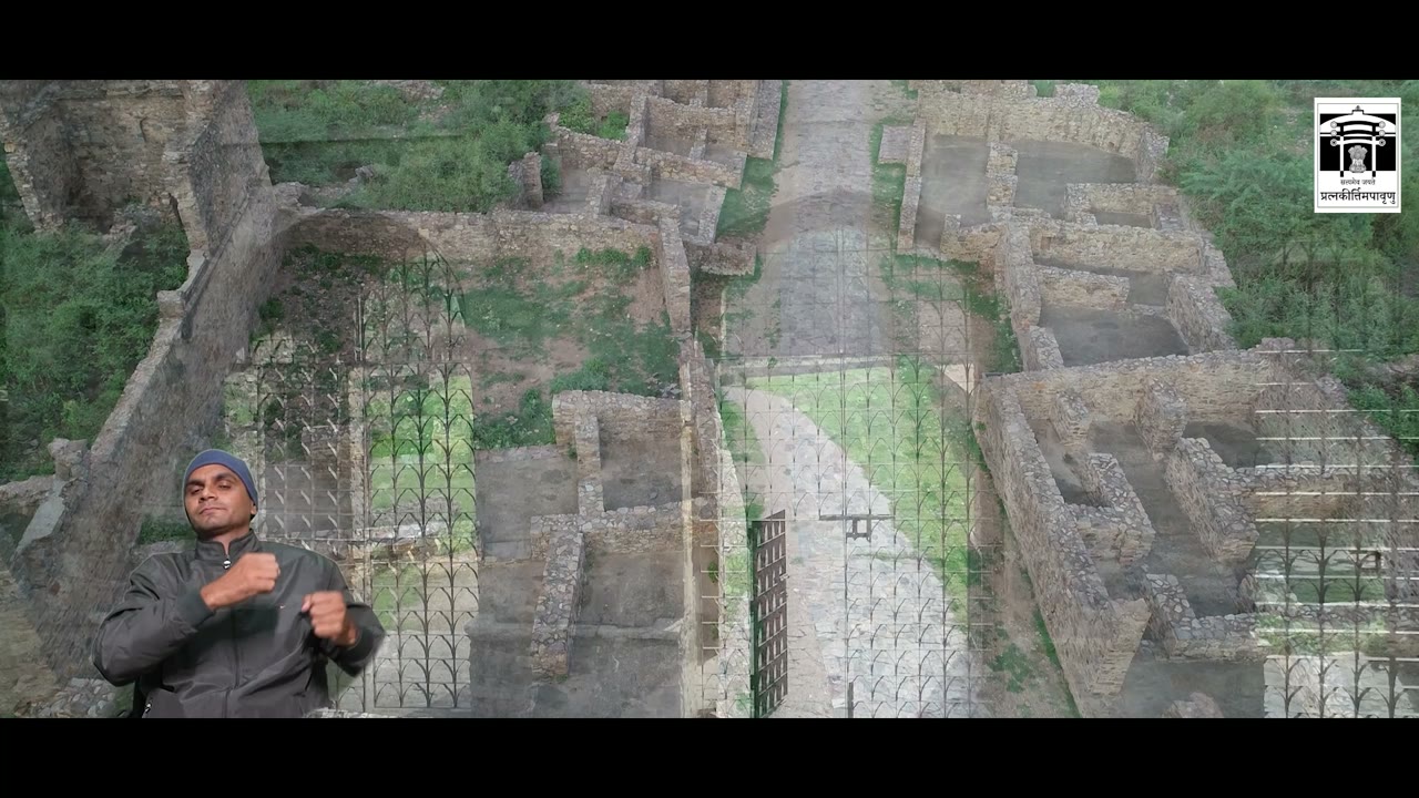 Aerial view of the ruins of Bhangarh