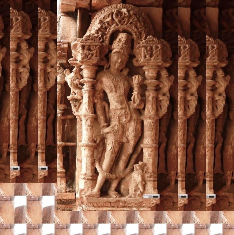 Carved mandapa pillars of the Harshnath temple